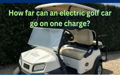 How far can an electric golf car go on one charge?