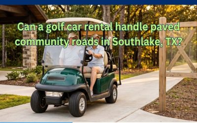 Can a golf car rental handle paved community roads in Southlake, TX?