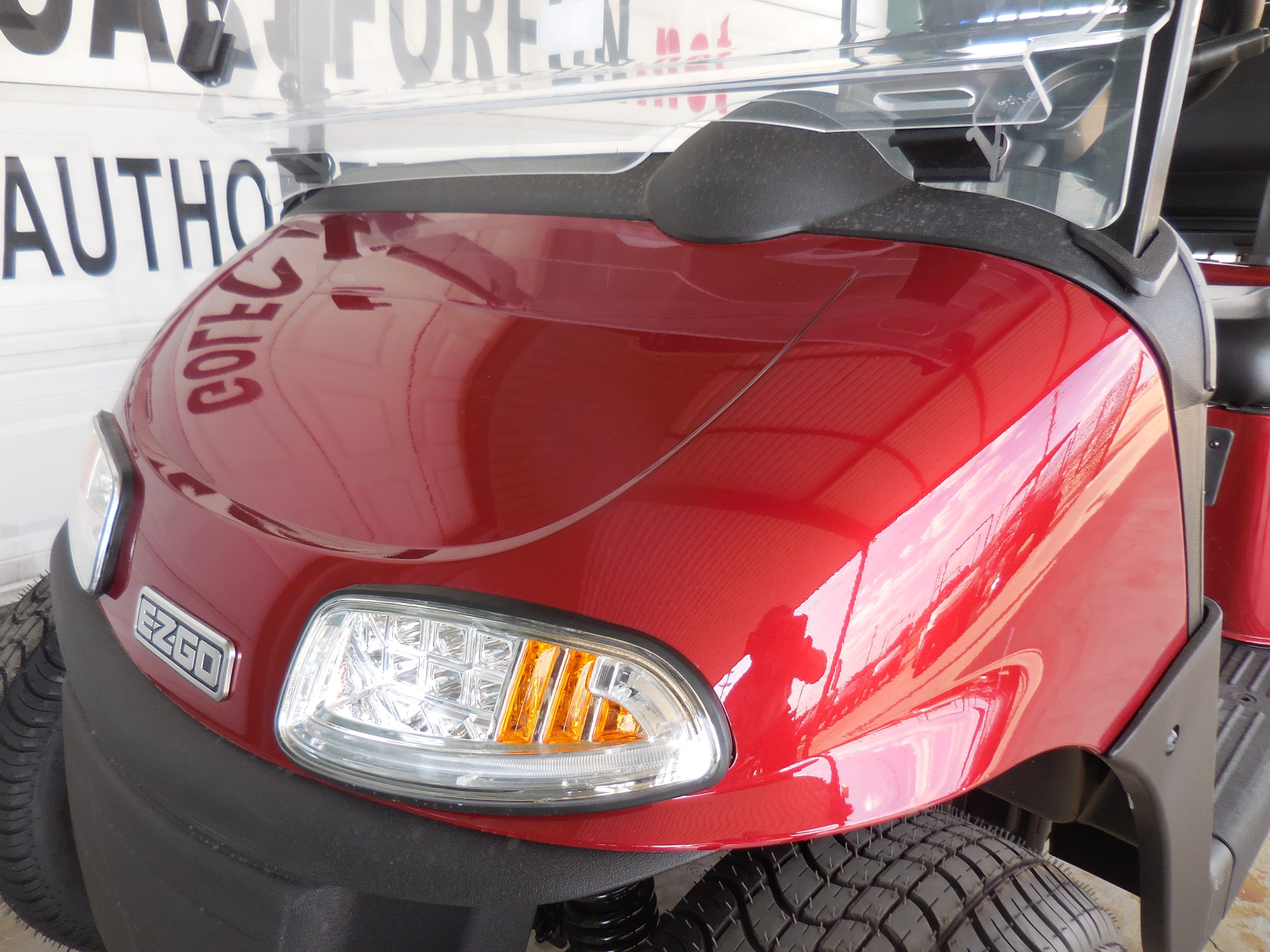 2021 EZGO Lithium RXV 4-Passenger Factory Certified Pre-Owned - Inferno Red - Image 3