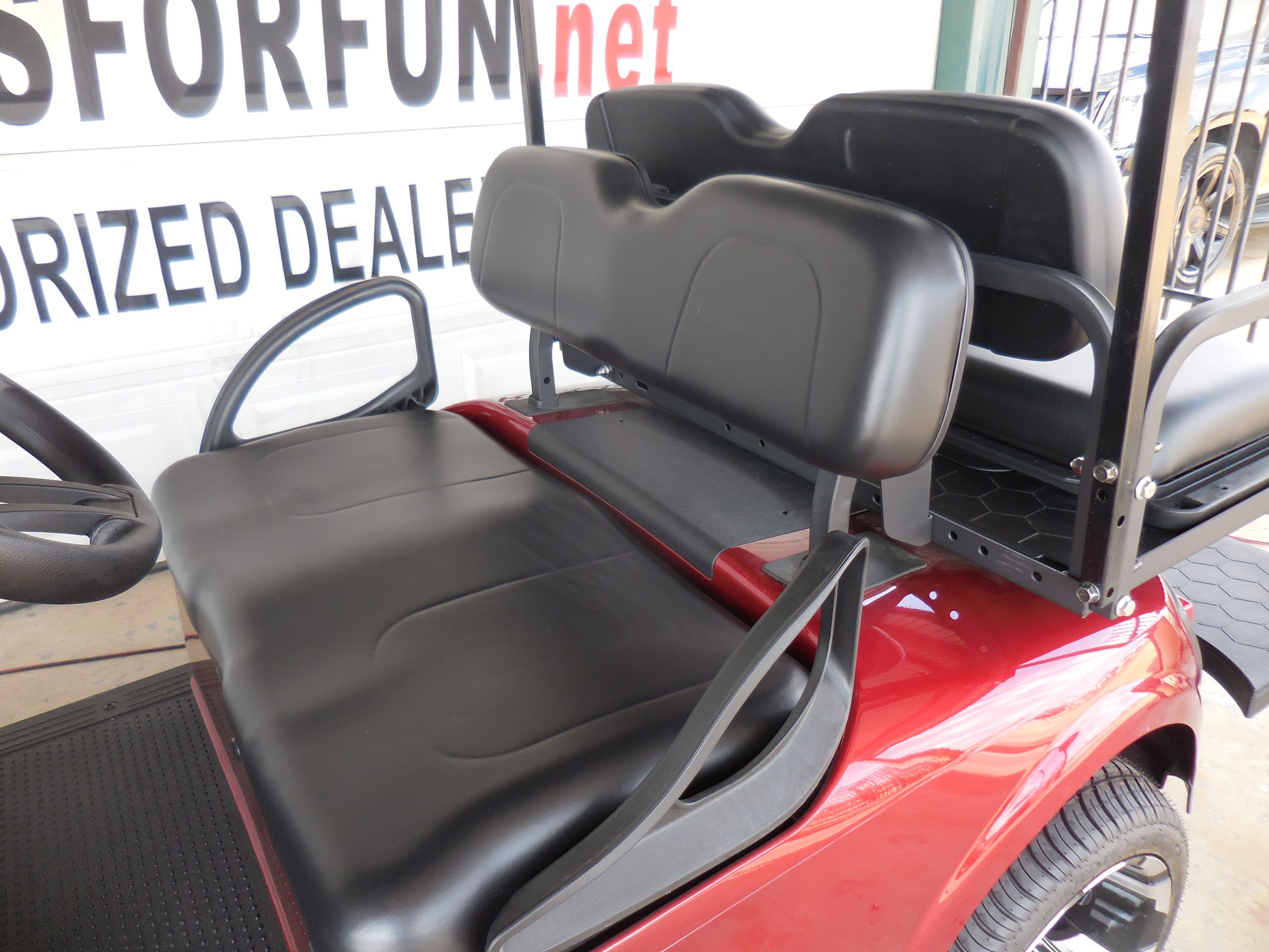 2021 EZGO Lithium RXV 4-Passenger Factory Certified Pre-Owned - Inferno Red - Image 4